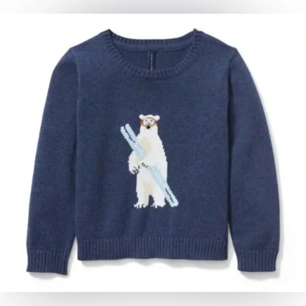NWT Janie and Jack Polar Boys  bear on Ski crew neck size 12/18 months